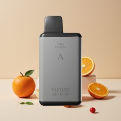 Adalya AD 10000 Puffs Kertakäyttöinen Vape Cola Lohikäärme Tilaa Harmaa USB-C 14 ml 2%