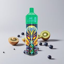 JNR Alien Max 18000 Puffs Älykäs LED-näyttö Kaksoishäkkikäämi Nopea Type-C-lataus Mustikka-Kiivi