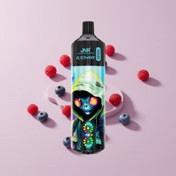 JNR Alien Max 18000 Puffs Älykäs LED-näyttö Kaksoishäkkikela 28ml Mustikka-Vadelma
