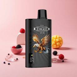 JNR EAGLE Smart 23000 Puffs Digital Näyttö 1.0ohm Mesh Kaihtimet Säädettävä Ilmanvirtaus Mustaherukka Mango Jää