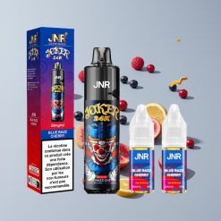 JNR Joker 24000 Puffs Disposable Vape Sininen Vadelma-Kirsikka 2+10ml Täytettävä 800mAh Type-C