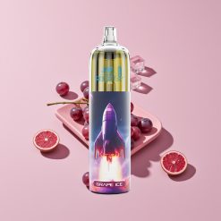 JNR Rocket-X 12400 Puffs Häkävirta Säädettävä Ilmanvirtaus RGB-valot 1.2ohm Mesh-käämi 850mAh 25ml Type-C Viinijään Maku