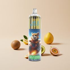 JNR Rocket-X 12400 Puffs Säädettävä Ilmanvirtaus RGB-valot 1.2ohm Mesh-käämi 850mAh Akku 25ml Nestemäärä Type-C Nopea Lataus Kiivi Passiohedelmä Guava