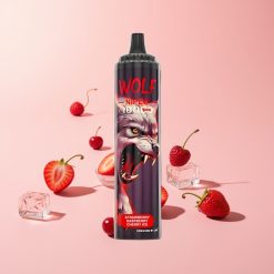 JNR Wolf Niplo 10000 Puffs 1.0 Ohm Mesh 650mAh 20ml Type-C Mansikka Vadelma Kirsikka Jää