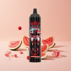 JNR Wolf Niplo 10000 Puffs 20ml 650mAh Type-C Vesimelonijää 0%/2%/5% 1.0 Ohm Mesh